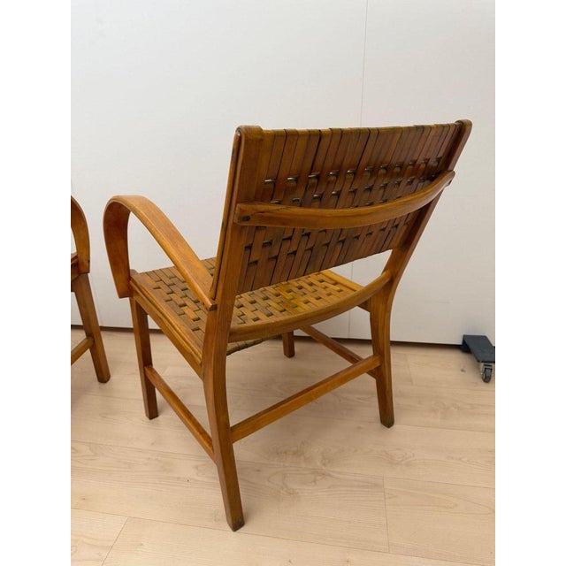 Gelenka Armchairs in Solid Beech Wood, Germany, 1950, Set of 2 For Sale - Image 16 of 18