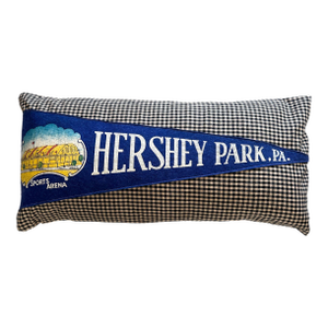 Pennsylvania Hershey Park Vintage Pennant on New Woven Throw Pillow