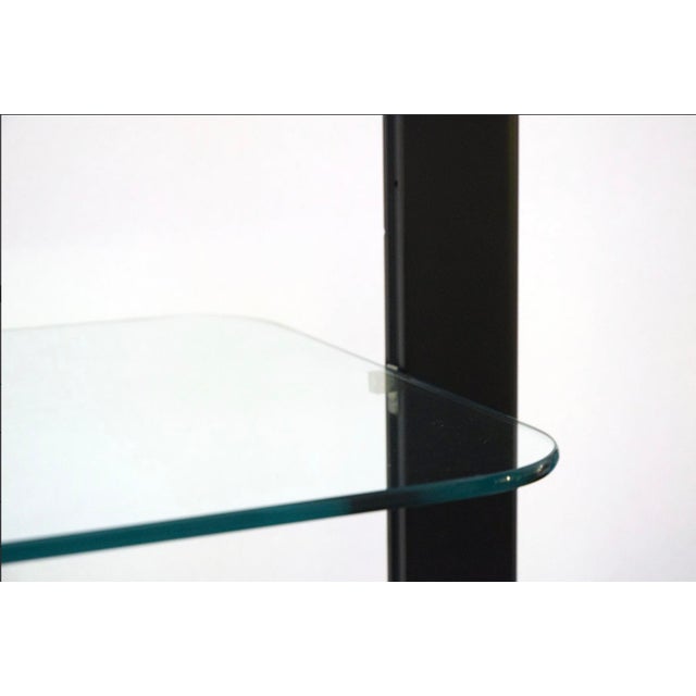 Black Wood and Glass Bookcase from Bernini, 1970s For Sale - Image 8 of 12