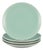 Mid-20th Century Aluminia Confetti Plates in Mint Green Glazed Earthenware, Set of 4 For Sale