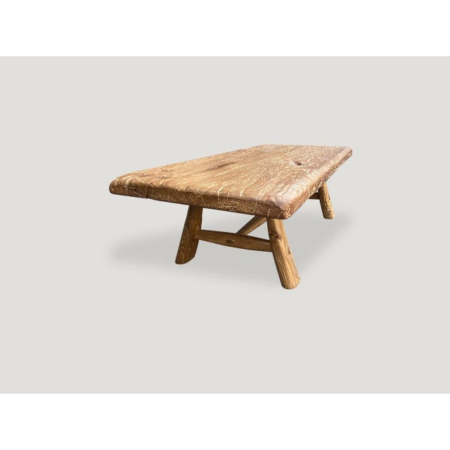 2010s Andrianna Shamaris Midcentury Couture Teak Wood Wabi Sabi Coffee Table For Sale - Image 5 of 18