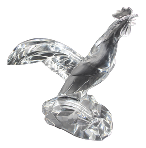 Large Art Deco Crystal Cockerel by Georges Chevalier for Baccarat