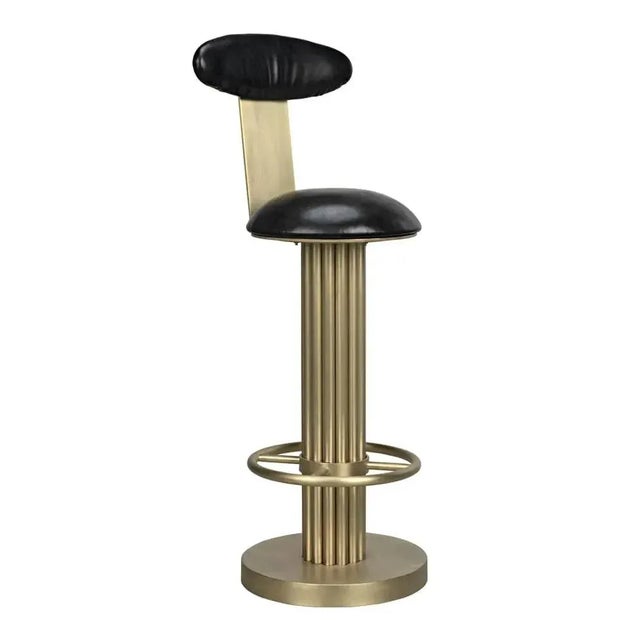 Noir NOIR Sedes Bar Stool, Iron with Brass Finish For Sale - Image 4 of 5