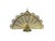 Vintage French fire screen in brass, peacock motif, early to mid 20th century. Extends up to 85 cm wide. Functional in...