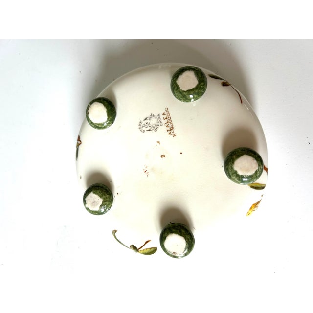 1900's Antique George Jones Crescent China Ruffled Footed Dish / Bowl For Sale - Image 4 of 5