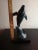 Contemporary 1980s Solid Resin Dolphin on Wave Figurine Statue on Pedestal For Sale - Image 3 of 7