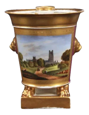 Early 19th Century French Empire Old Paris Porcelain Pot Pourri Urn Vase & Cover 1810