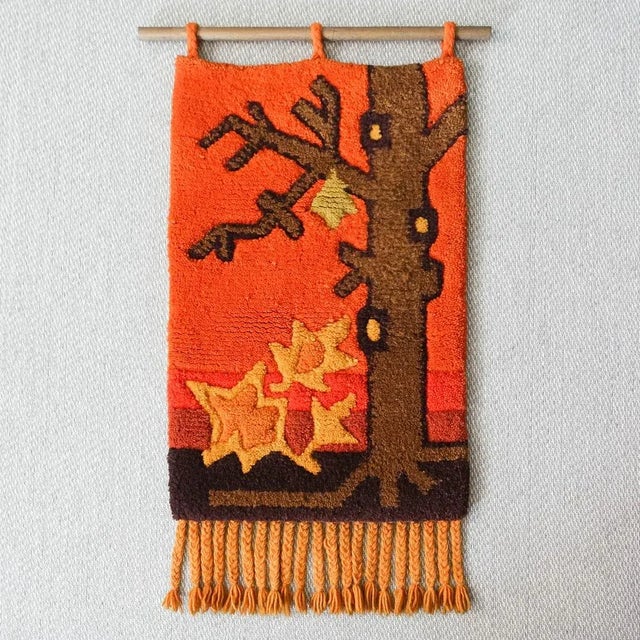 Brown Wall Rug Art Object, 1960s For Sale - Image 8 of 8