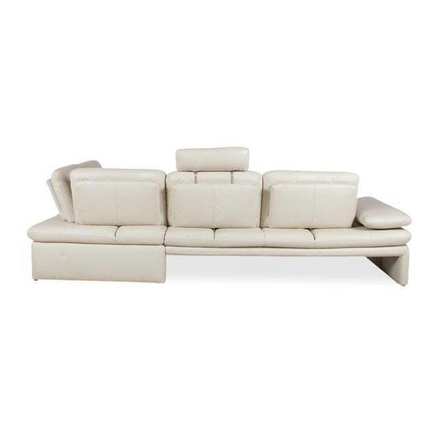 Leather Corner Sofa in Cream Beige with Manual Function by Willi Schillig For Sale - Image 18 of 18