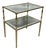Rectangular Coffee Table in Chromed Brass and Crystal from Jansen, 1960s For Sale