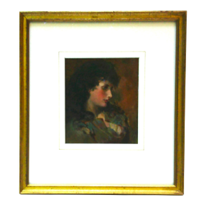 "Portrait of a Lovely Young Woman, 1902" Original Oil Painting