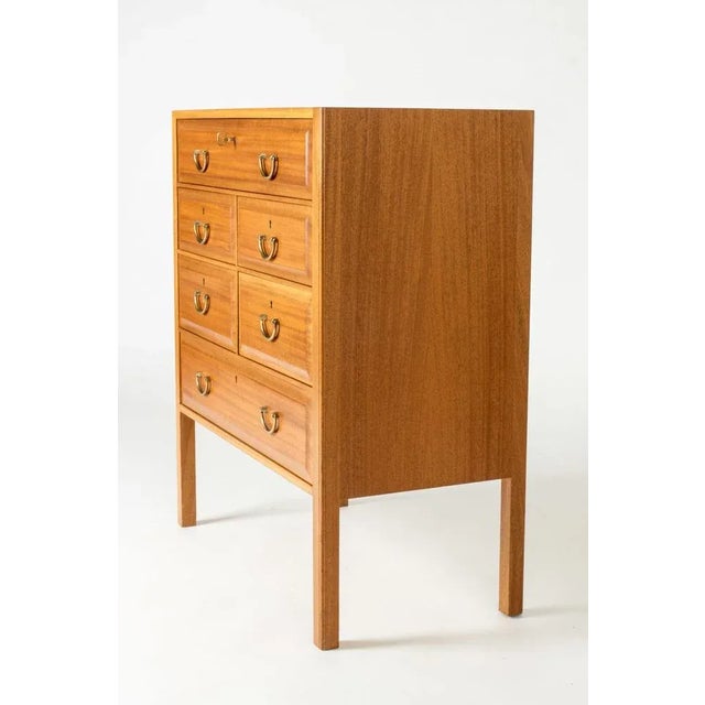 Mid-Century Modern Mahogany Chest of Drawers by Josef Frank for Svenskt Tenn, 1950s For Sale - Image 3 of 10