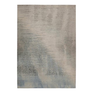 2010s Rug & Kilim’s Modern Abstract Rug in Blue & Gray For Sale