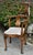 Wood Antique Unique High Back Queen Anne Style Corner Chair Distressed Finish For Sale - Image 7 of 12