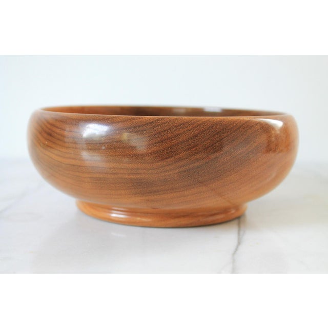 Vintage Myrtle Wood Bowl For Sale In Milwaukee - Image 6 of 7
