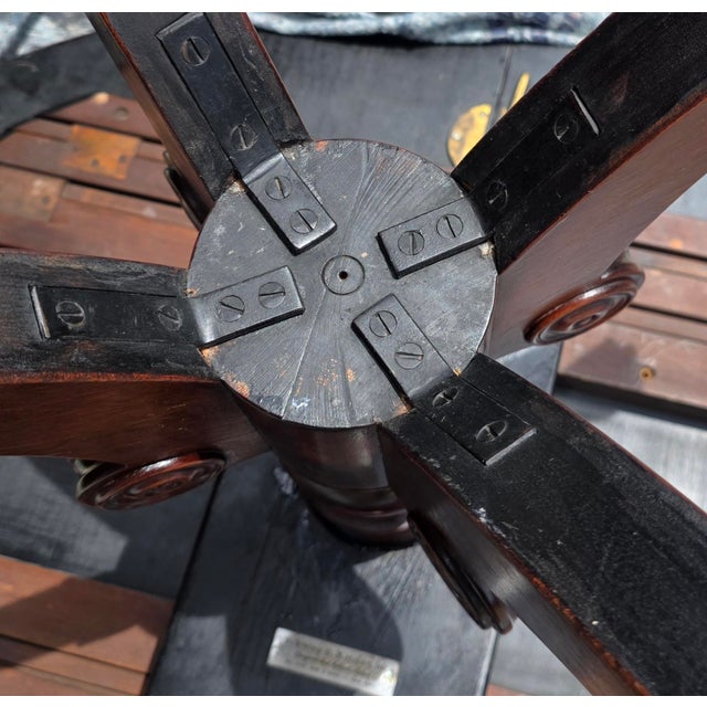 Wood Schmieg & Kotzian English Regency Revival Figured Walnut Oval Extension Dining Table, Circa 1950 For Sale - Image 7 of 15