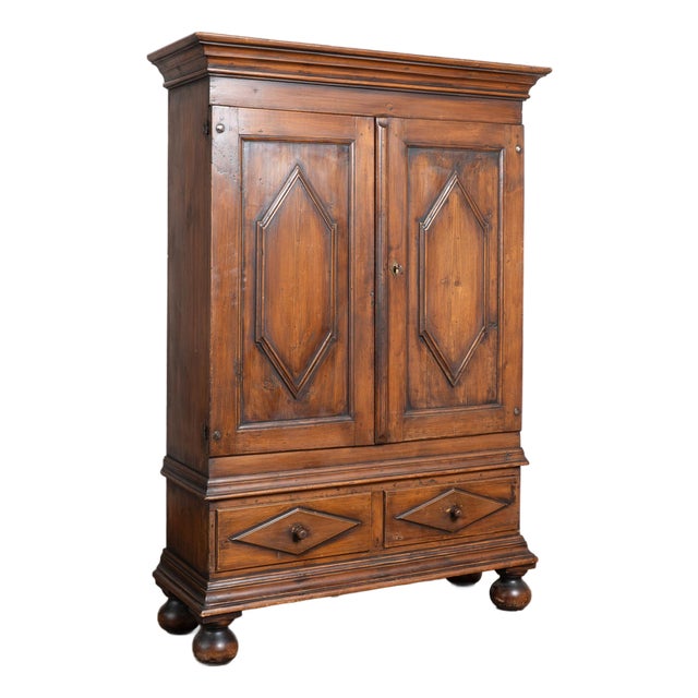 19th Century Swedish Pine Two Door Cabinet Armoire For Sale