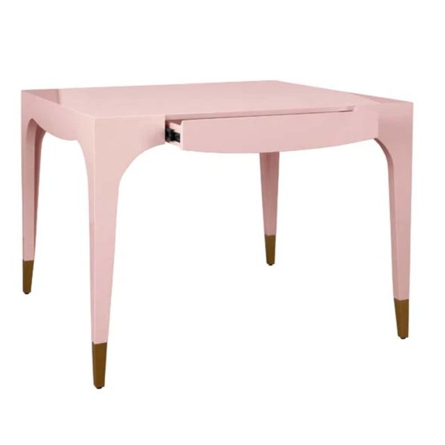 Not Yet Made - Made To Order Matthew Izzo Home Lacey Pink Lacquer Game Table For Sale - Image 5 of 9