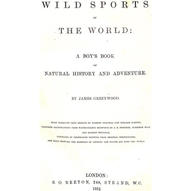 GREENWOOD, James [426] pp. S.O. Beeton London 1862 8 3/4" x 5 3/4" w/ a 3-fold map of South America on page 145 and a...