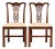 Baker Furniture Style Georgian Carved Mahogany Side Chairs or Dining Chairs, Pair For Sale