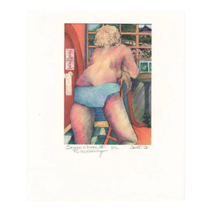 1980s Lin Carte-Anderson Serene Woman Nude Lithograph