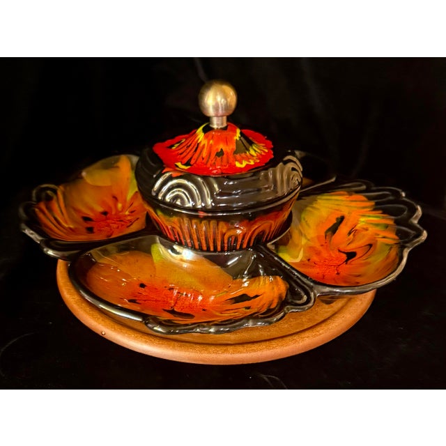 California Pottery California Pottery Lazy Susan For Sale - Image 4 of 12