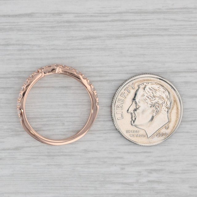 Metal Neil Lane 0.47ctw Diamond Wedding Band Ring Guard Size 5.5 Stackable For Sale - Image 7 of 8