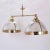 Chic double dome chandelier or pendant light fixture that is both elegant and industrial. The dome glass is ribbed for a...