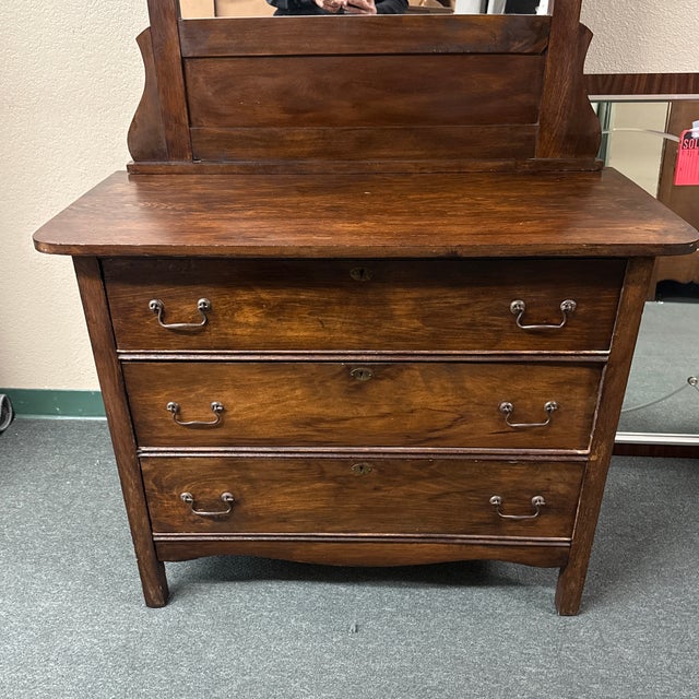 Victorian Eastlake Style Dresser With Mirror For Sale - Image 4 of 12