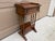 Brown Mid-20th Century Brandt Walnut Faux Bamboo Side Table With Drawer & Magazine Rack For Sale - Image 8 of 17
