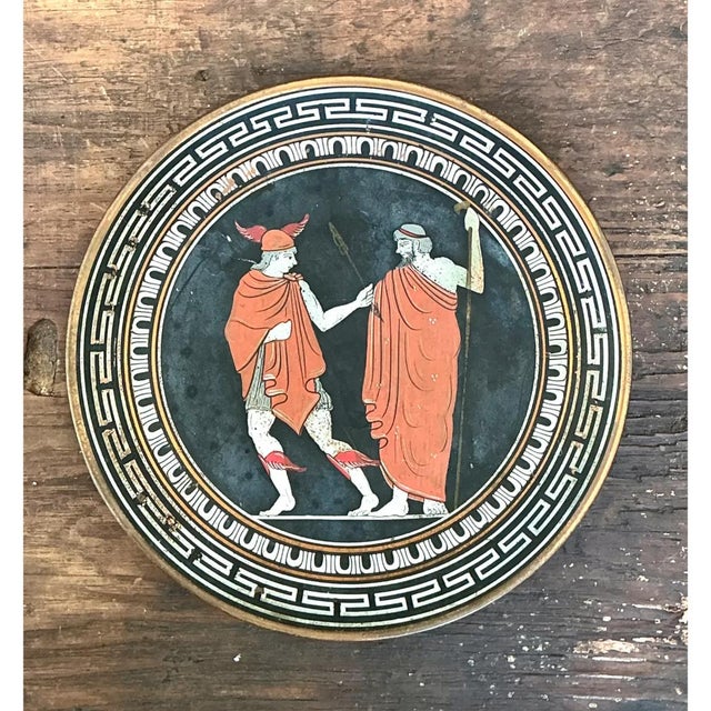 Mid 20th Century Vintage Greek Mythology Metal Plate For Sale - Image 5 of 12
