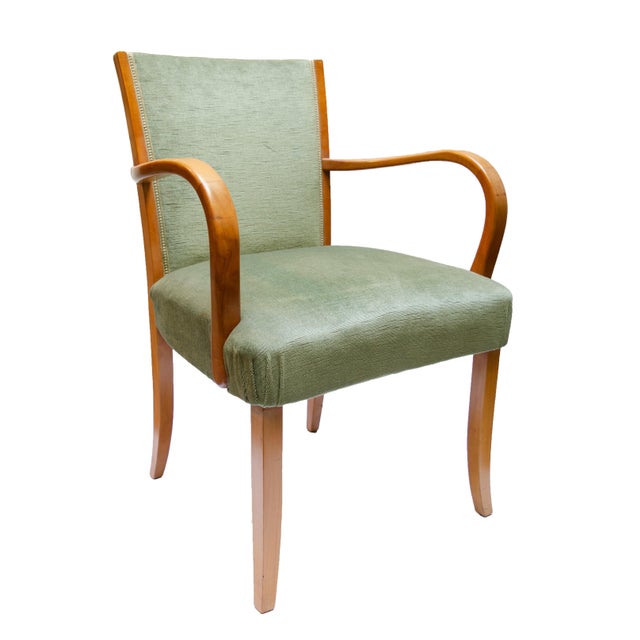 1950s Mid-Century Modern Armchairs in Cherry, 1950s, Set of 4 For Sale - Image 5 of 5