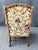 Early 18th Century Early 1800s Wingback Arm Chair With Floral Motif For Sale - Image 5 of 12