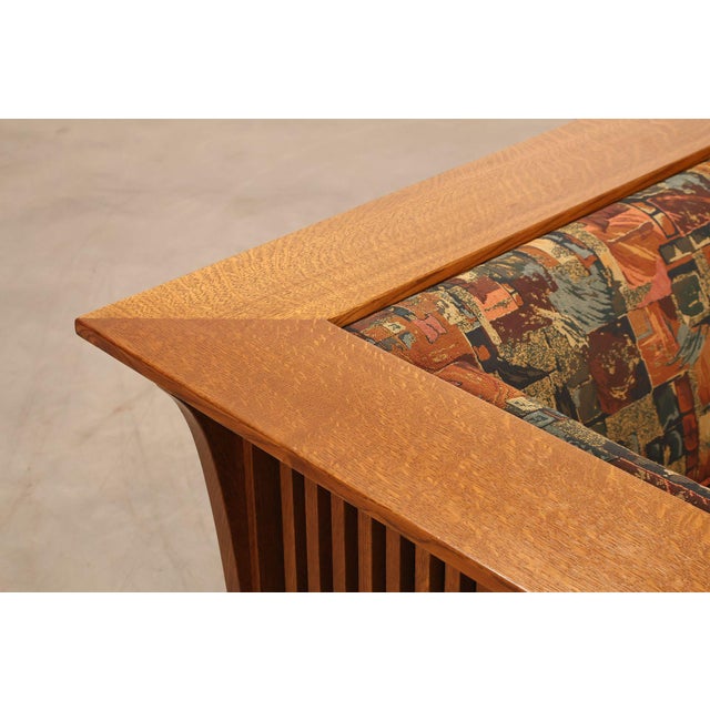 Stickley Mission Collection Oak Prairie Settle For Sale - Image 13 of 18
