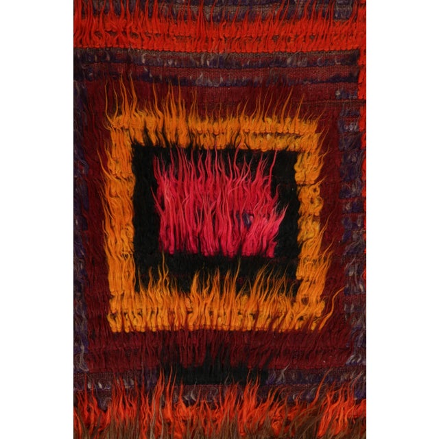 Contemporary Vintage Tulu Runner Rug With Colorful Geometric Patterns, From Rug & Kilim For Sale - Image 3 of 7