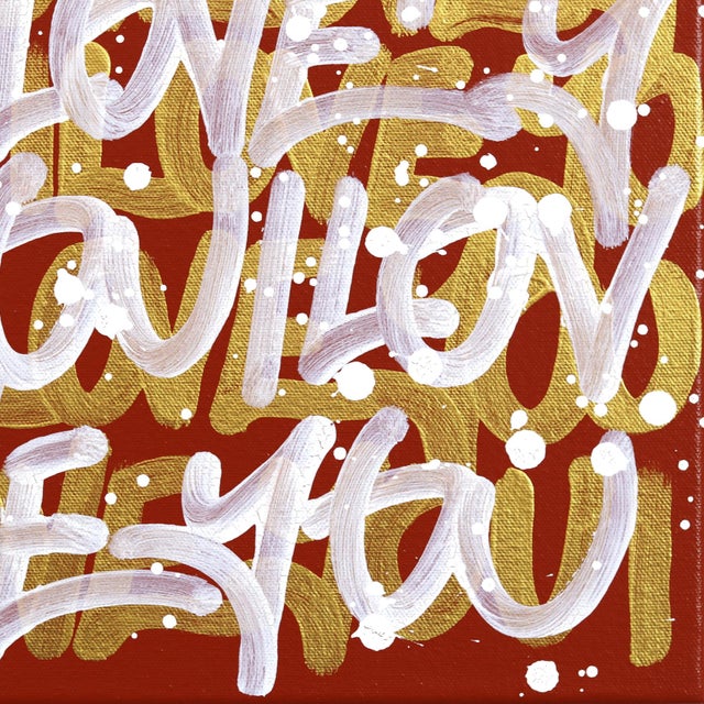 2020s Hidden Secrets - Original Text-Based Graffiti Abstract Acrylic and Spray Paint Painting by Amber Goldhammer For Sale - Image 5 of 9