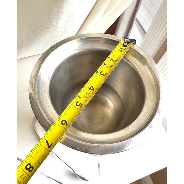 Vintage Ice Buckets 11"x10.5" & 7"x6.5" With the Ritz Coat of Arms/Crest Plus a Matching Tong - Set of 2 For Sale - Image 9 of 10