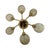 Mid Century Modern / Atomic Age Sputnik Pendant Lamp with 6 Patterned Glass Shades from VEB Germany For Sale - Image 5 of 11