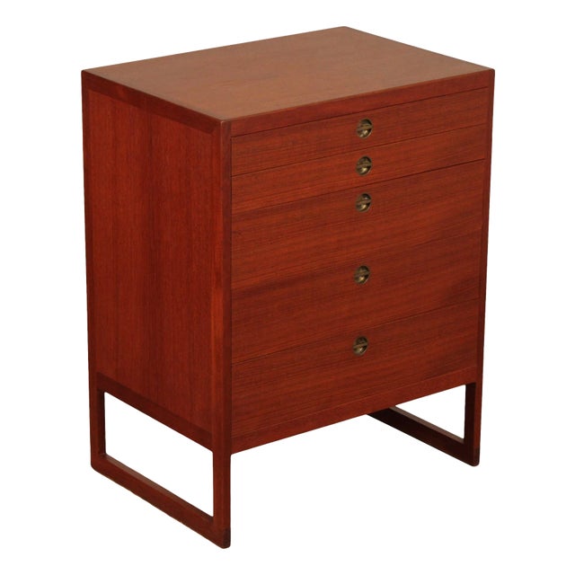Borge Mogensen Danish Modern Teak Five Drawer Chest For Sale