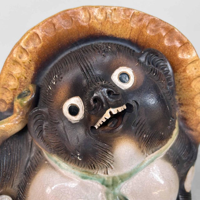 Ceramic Large Decorative Tanuki Statue, 1970s For Sale - Image 7 of 14