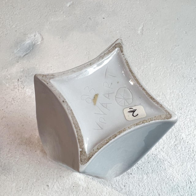 Large Minimalist White-Glazed Porcelain Plaster Vase by Jan Van Der Vaart, Netherlands, 1987 For Sale - Image 4 of 6