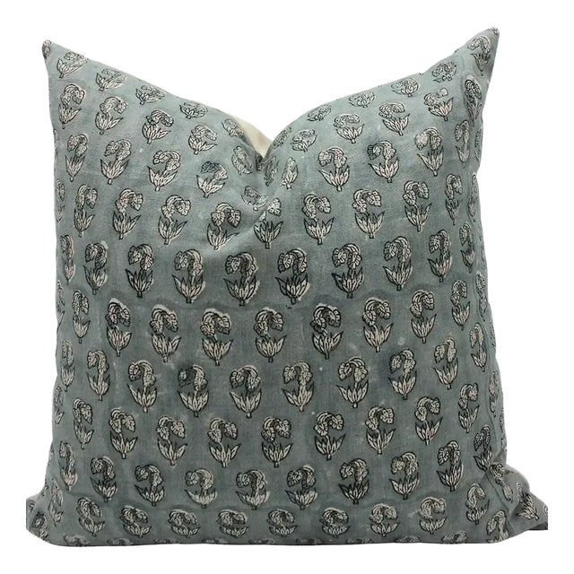 Fabdivine Handcrafted Block Print Cushion Cover 18x18 Inch Pure Linen-Superstar For Sale