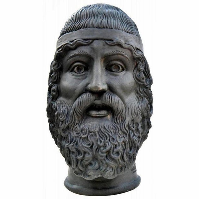 Early 20th Century Head of Bronze attributed to Riace Called Il Vecchio in Terracotta For Sale - Image 5 of 7