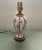 French Mid 20th Century Scenic French Pink & White Striped Table Lamp For Sale - Image 3 of 13