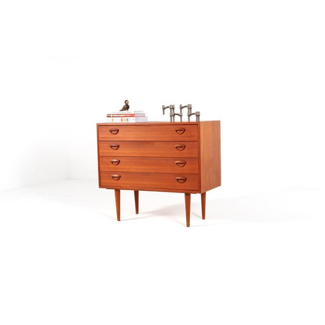 Brown Mid-Century Modern Danish Teak Chest of Drawers by Kai Kristiansen, 1960s For Sale - Image 8 of 14