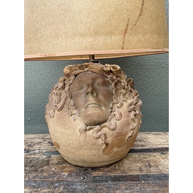 Late 20th Century Vintage Original Studio Pottery Figural Lamp For Sale - Image 5 of 12