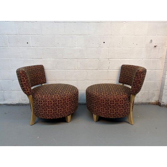 Mid 20th Century Geometric Patterned Lounge Chairs For Sale - Image 4 of 8