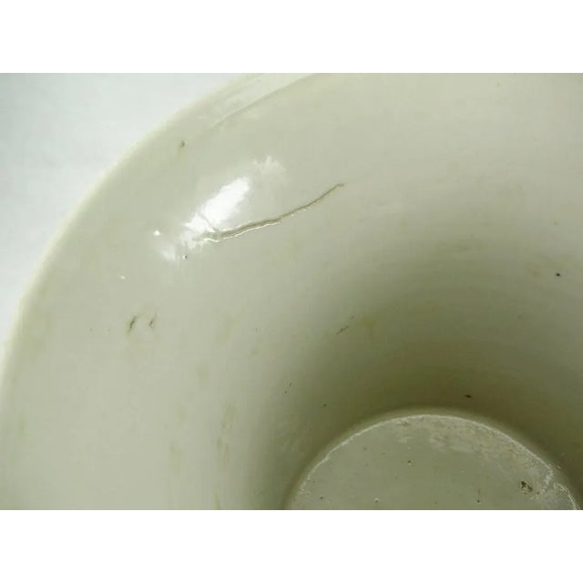 Blue 19th Century Antique Chinese Blue and White Brush Pot For Sale - Image 8 of 11