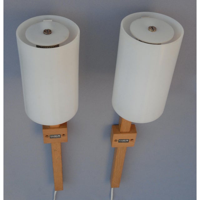 Light Yellow Wall Lights by Uno & Östen Kristiansson for Luxus Vittsjö, Sweden, 1960s, Set of 2 For Sale - Image 8 of 11