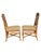 A pair. Late 20th century natural color bamboo side chairs. Each measure 39” x 19” x 23”d. Seats (newly recovered) 19” off...